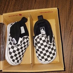 Vans Checkered Baby Crib Shoes Size 3